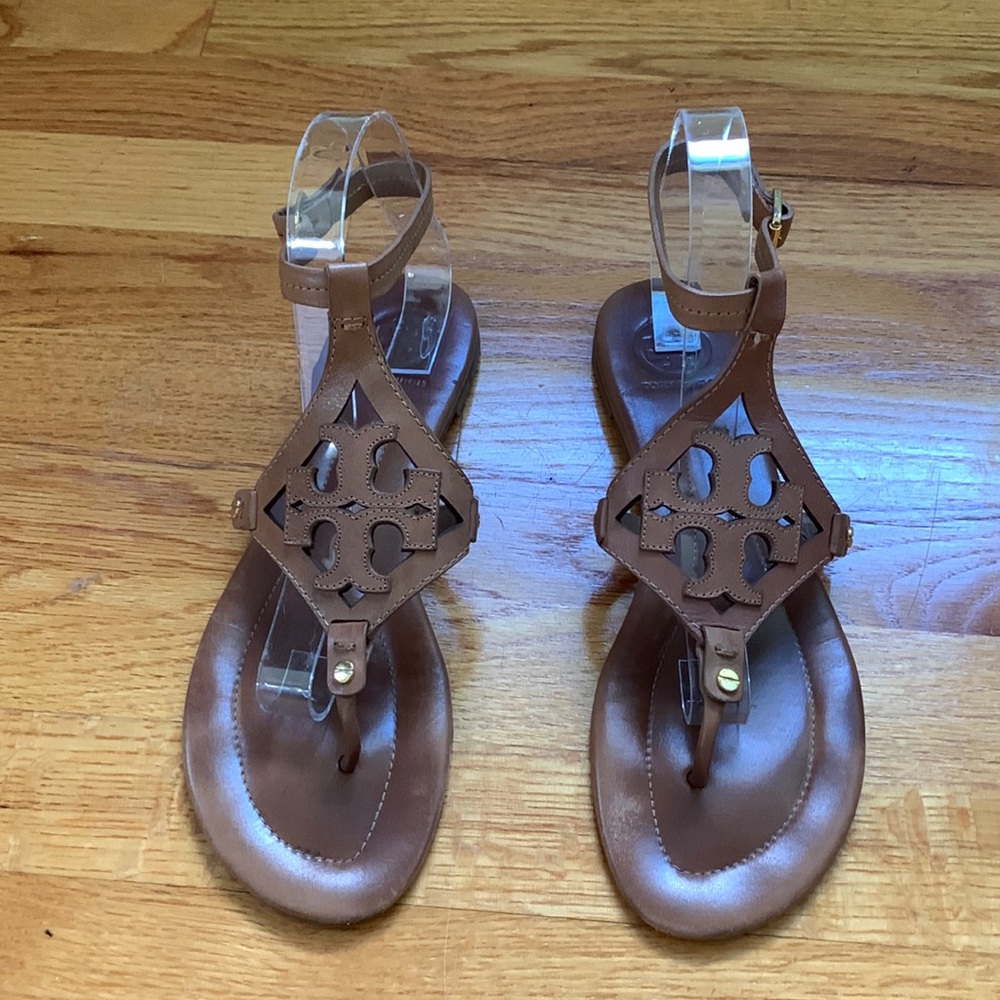 Tory Burch style Cybelle royal tan leather size 9.5 sandal